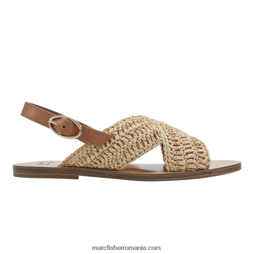 femei Marc Fisher sandale plate lonnie slingback 4P26XF274 natural