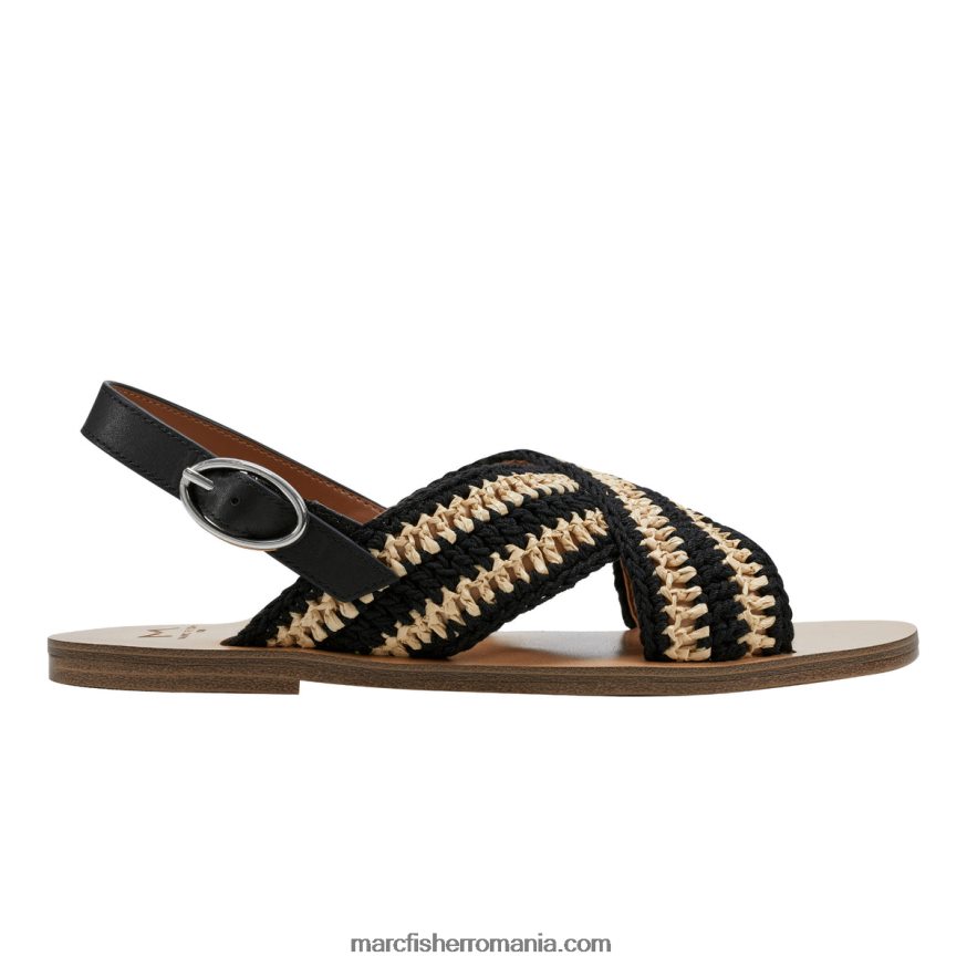 femei Marc Fisher sandale plate lonnie slingback 4P26XF294 negru