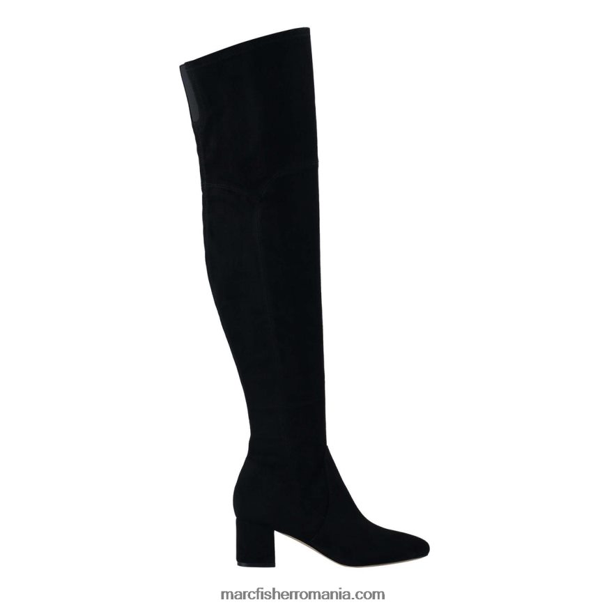 femei Marc Fisher cizma peste genunchi charlote 4P26XF147 piele intoarsa neagra