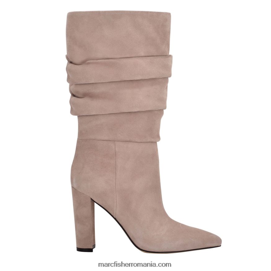 femei Marc Fisher cizme cu toc gomer 4P26XF184 piele intoarsa taupe