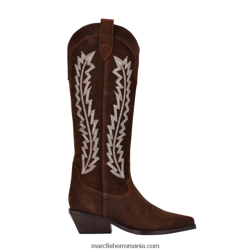 femei Marc Fisher cizme de vest roselle 4P26XF182 piele intoarsa maro