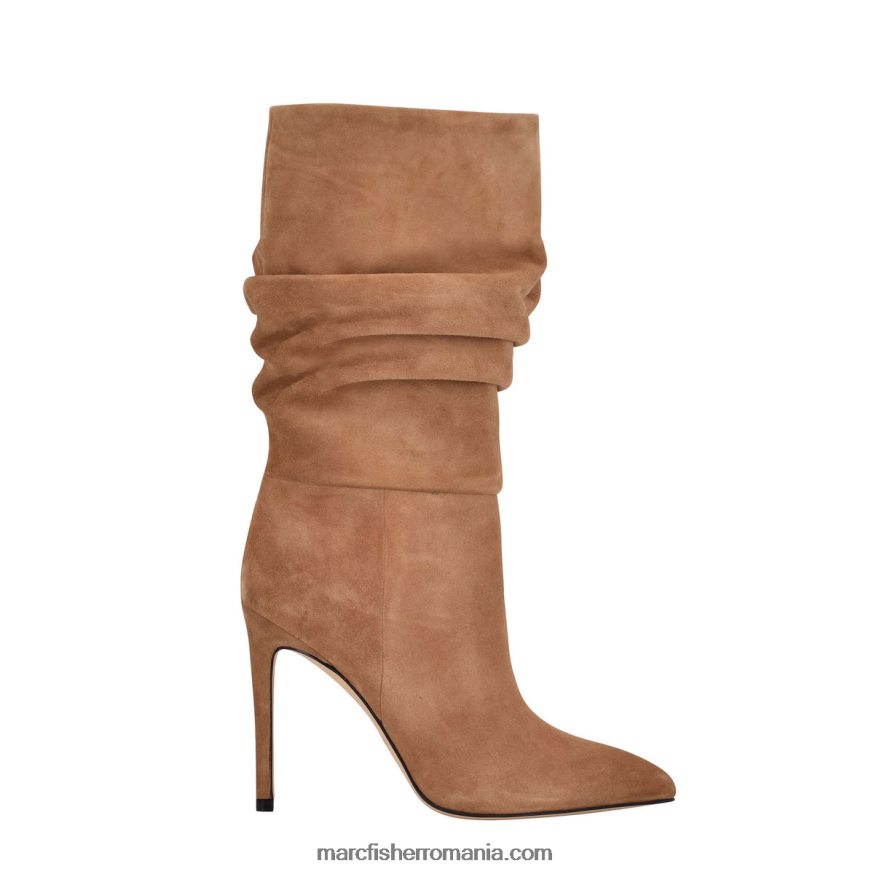 femei Marc Fisher cizme romy cu toc 4P26XF178 piele intoarsa cognac