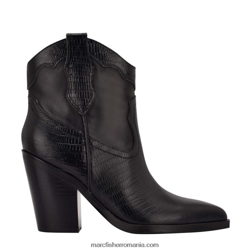 femei Marc Fisher gona western bootie 4P26XF123 piele neagra