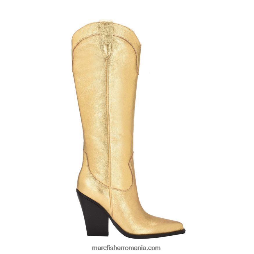 femei Marc Fisher nalita western boot 4P26XF169 piele aurie