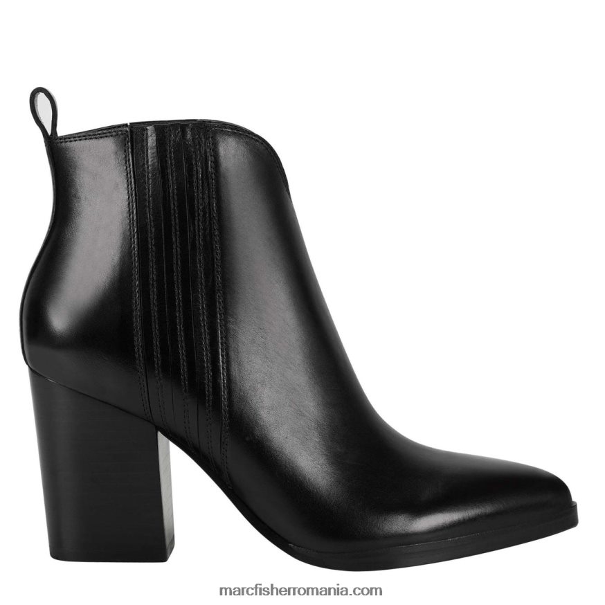 femei Marc Fisher papuc annabel western cu toc 4P26XF133 piele neagra