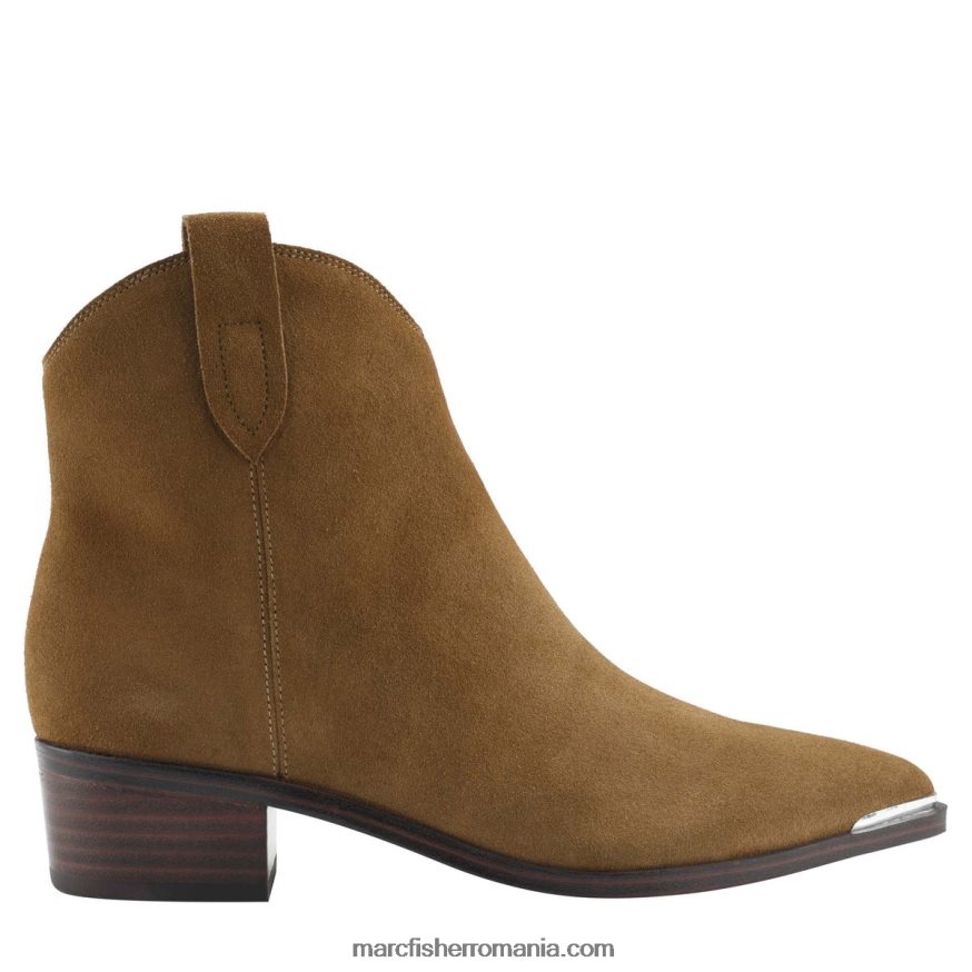 femei Marc Fisher papuc mikala western 4P26XF110 piele intoarsa cognac