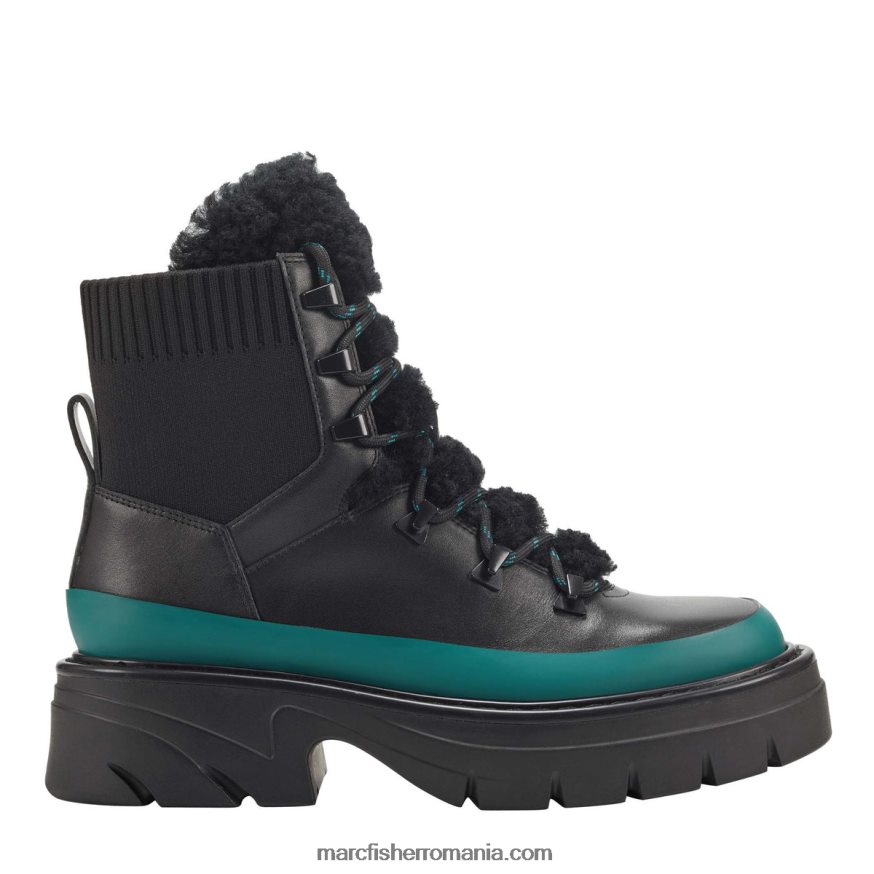 femei Marc Fisher papuci izuma lugsole 4P26XF38 piele neagră/teal