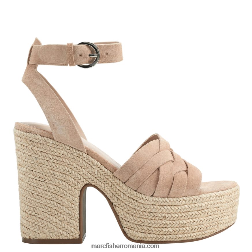 femei Marc Fisher sandală cu platformă espadrile din ovăz 4P26XF194 natural