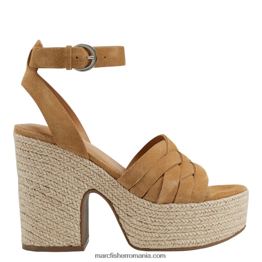 femei Marc Fisher sandală cu platformă espadrile din ovăz 4P26XF205 natural