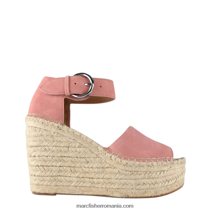 femei Marc Fisher sandale cu pană alida espadrile 4P26XF269 piele intoarsa roz