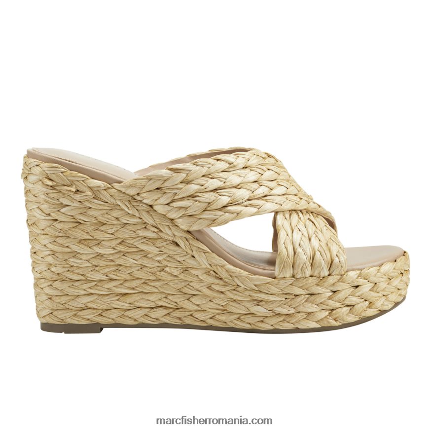 femei Marc Fisher sandale cu pană lynn espadrile 4P26XF197 lumina naturala