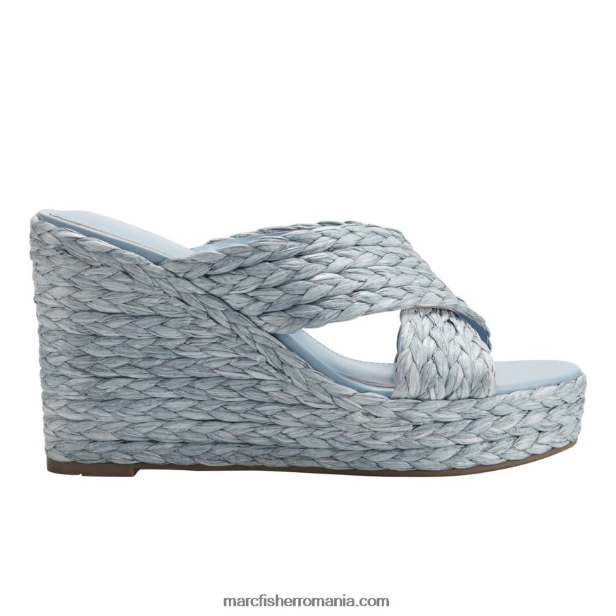 femei Marc Fisher sandale cu pană lynn espadrile 4P26XF236 albastru deschis