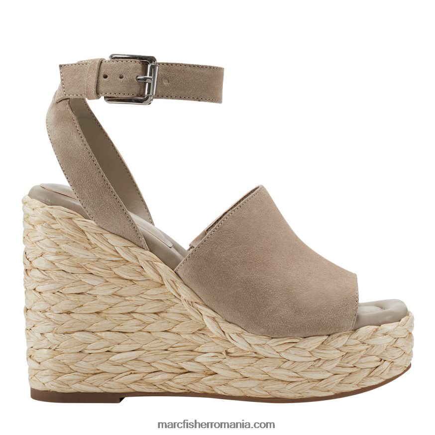 femei Marc Fisher sandale cu pană nelly espadrile 4P26XF202 piele intoarsa naturala