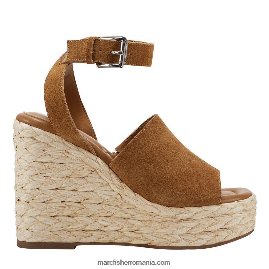 femei Marc Fisher sandale cu pană nelly espadrile 4P26XF221 piele intoarsa naturala medie