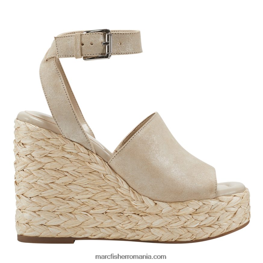 femei Marc Fisher sandale cu pană nelly espadrile 4P26XF239 şampanie străluceşte