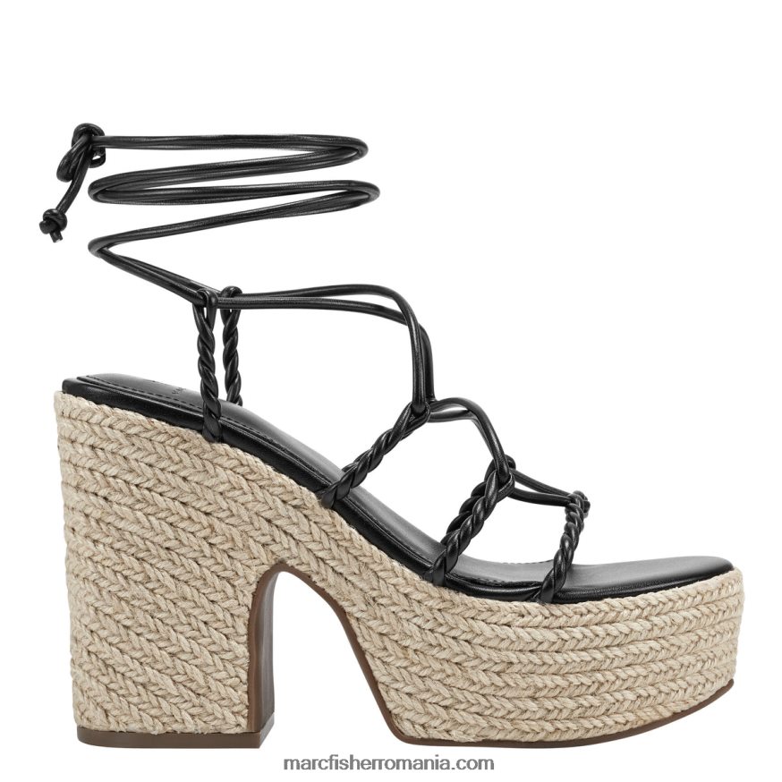 femei Marc Fisher sandale cu platformă oliver espadrile 4P26XF212 negru