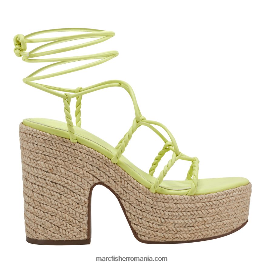femei Marc Fisher sandale cu platformă oliver espadrile 4P26XF257 verde deschis