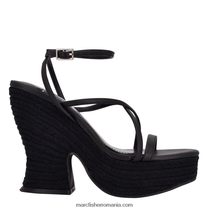 femei Marc Fisher sandale cu toc espadrile 4P26XF265 negru