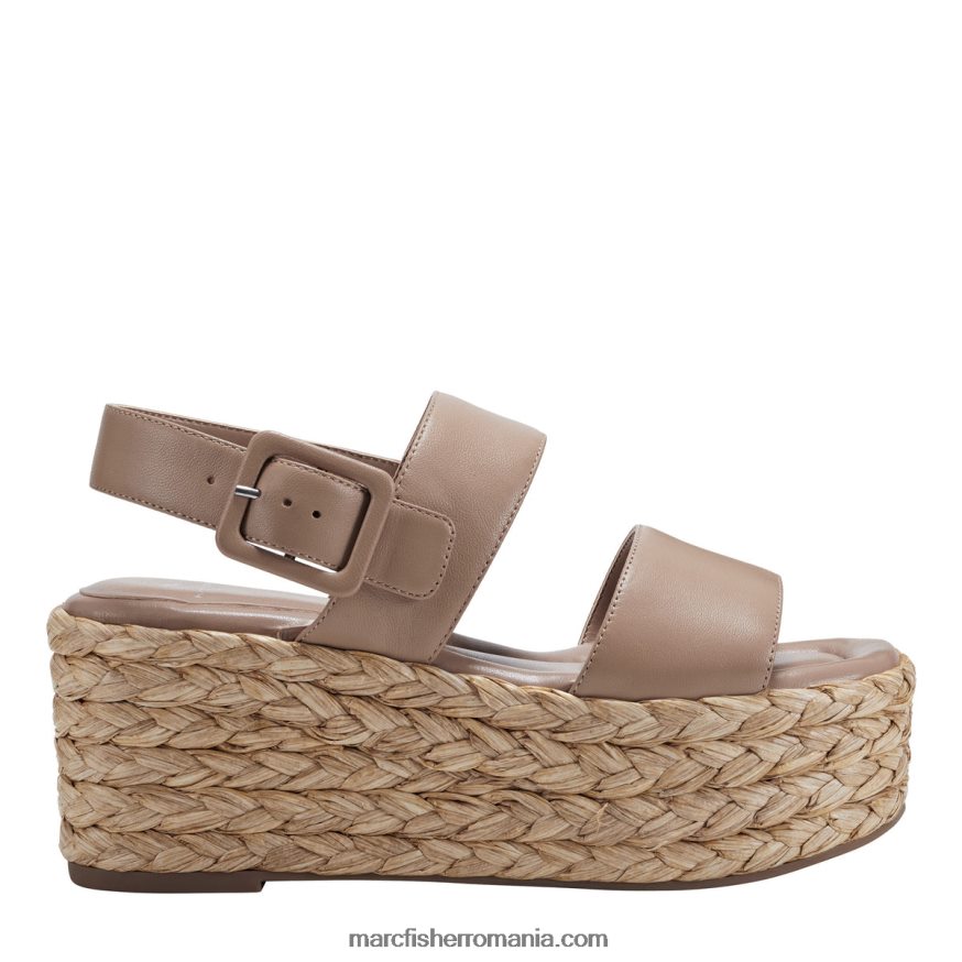 femei Marc Fisher sandale espadrile cu platformă patryce 4P26XF196 piele nudă