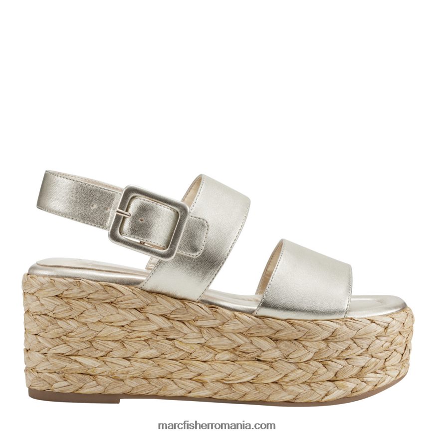 femei Marc Fisher sandale espadrile cu platformă patryce 4P26XF213 piele platina