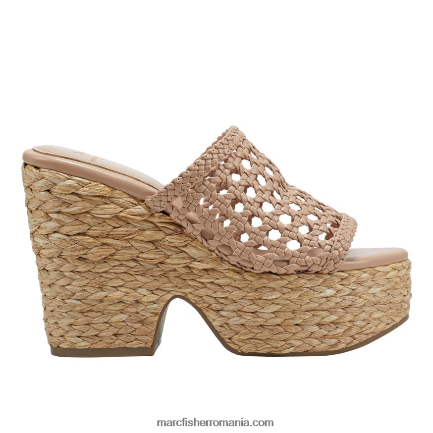 femei Marc Fisher sandale hollis cu platformă espadrile 4P26XF209 lumina naturala