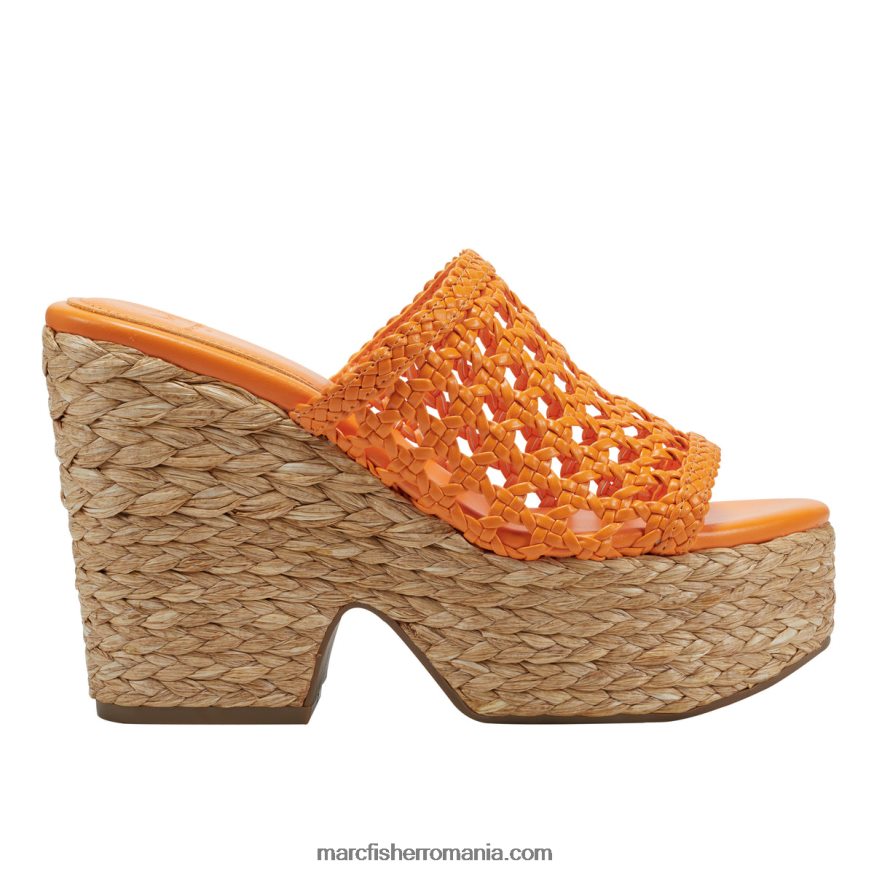 femei Marc Fisher sandale hollis cu platformă espadrile 4P26XF232 portocale