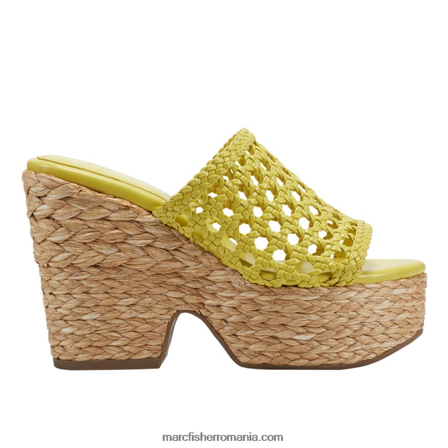 femei Marc Fisher sandale hollis cu platformă espadrile 4P26XF238 galben