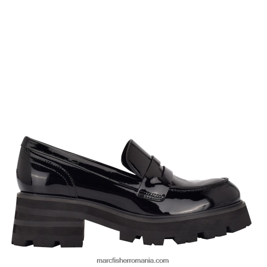 femei Marc Fisher loafer cu talpă latika 4P26XF425 brevet negru