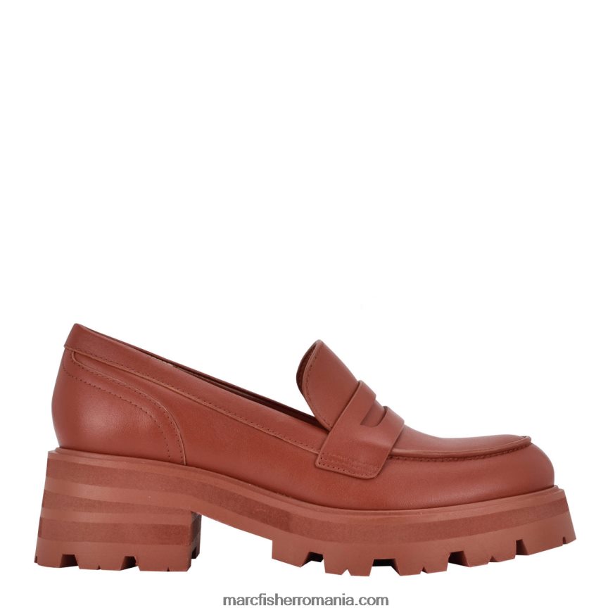 femei Marc Fisher loafer cu talpă latika 4P26XF442 piele maro