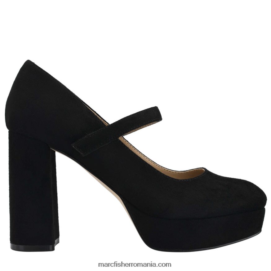 femei Marc Fisher pompă cu platformă nicoly mary jane 4P26XF590 piele intoarsa neagra