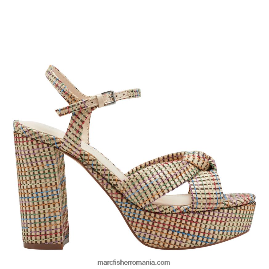 femei Marc Fisher sandală cu platformă deren 4P26XF559 multi natural