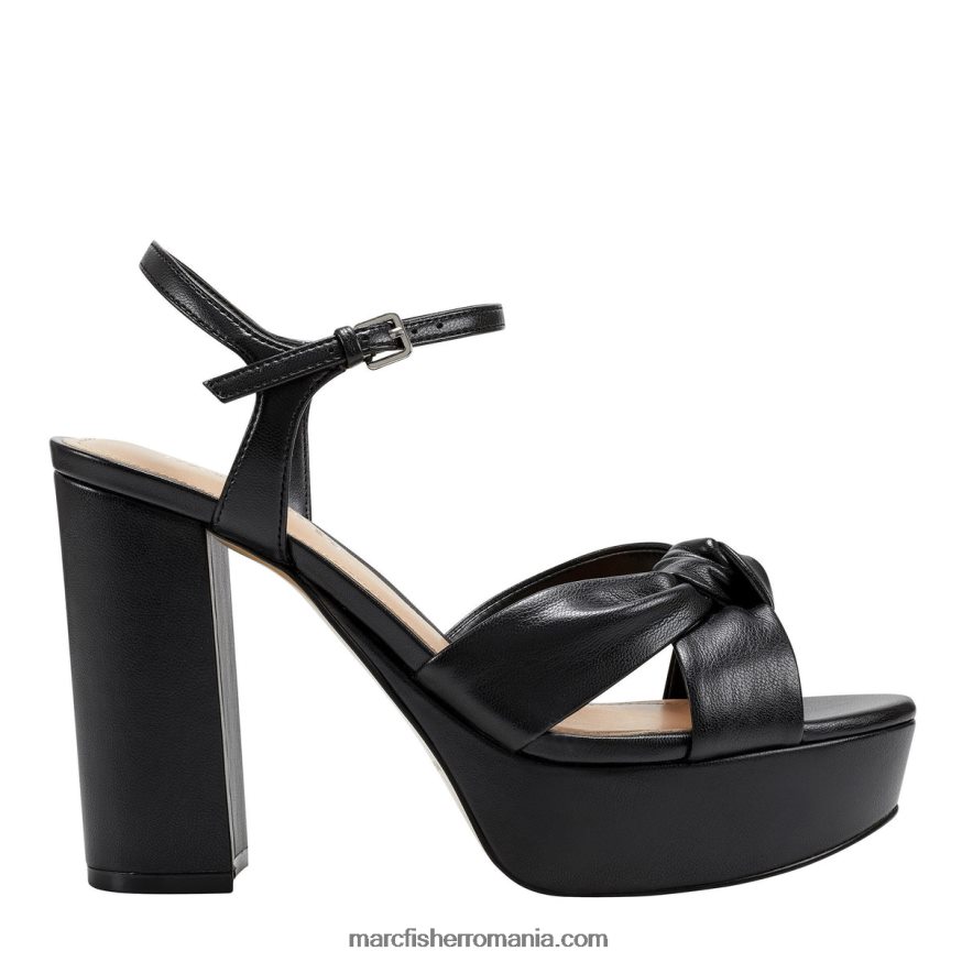 femei Marc Fisher sandală cu platformă deren 4P26XF591 negru