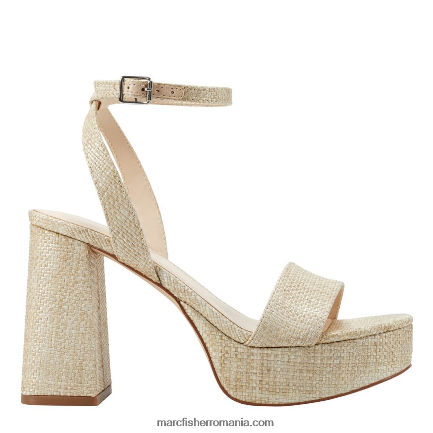 femei Marc Fisher sandală cu platformă sadel 4P26XF548 natural