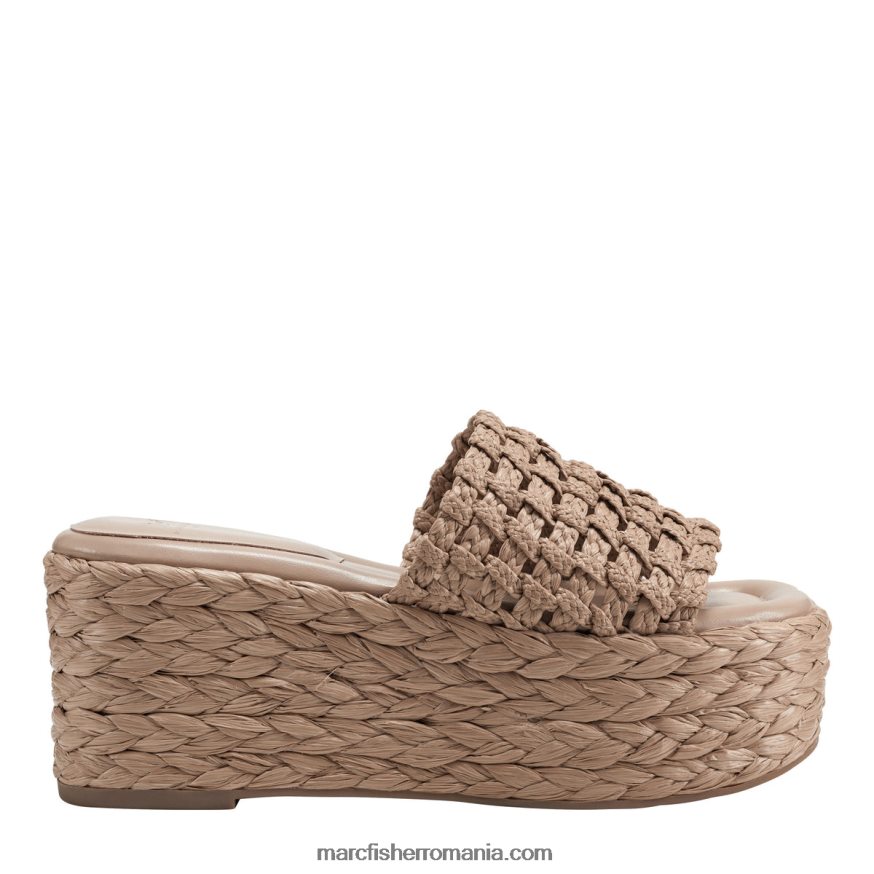 femei Marc Fisher sandale cu platformă cu espadrile priya 4P26XF201 maro deschis