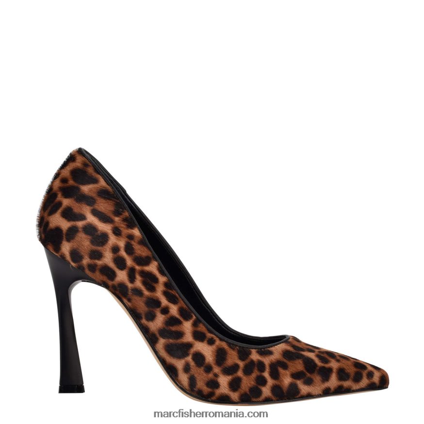 femei Marc Fisher pompă cu toc sassie 4P26XF681 păr de vițel maro/imprimat leopard