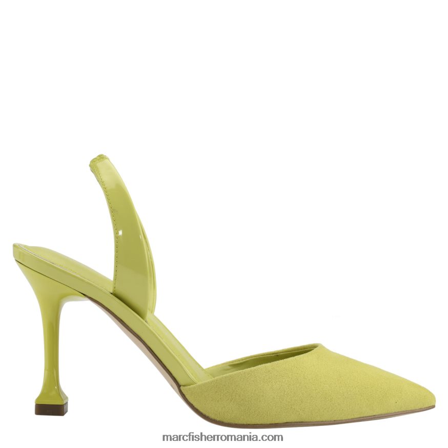femei Marc Fisher pompă hadya slingback 4P26XF669 piele intoarsa galbena