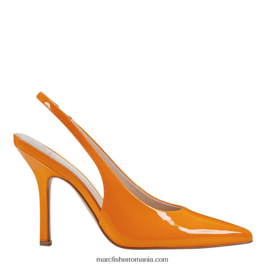 femei Marc Fisher pompa emalyn slingback 4P26XF666 brevet portocaliu neon