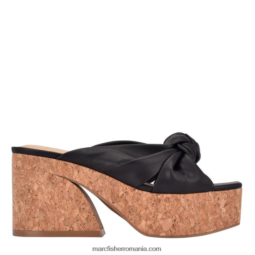femei Marc Fisher sandală cu toc bloc arlee 4P26XF519 negru