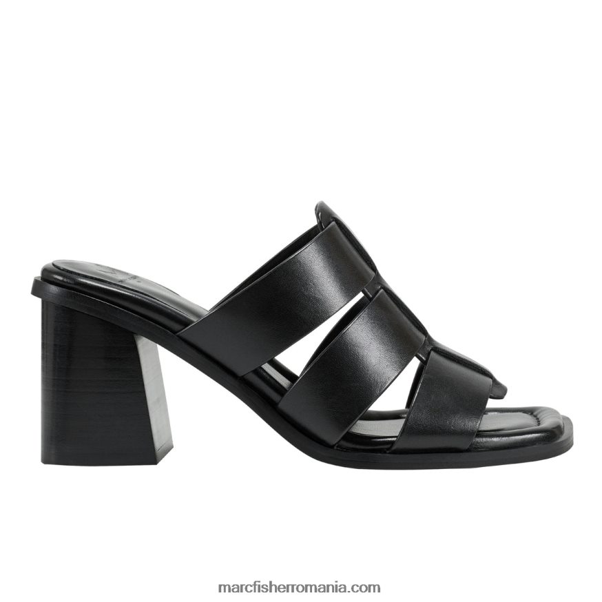 femei Marc Fisher sandale Louisa cu toc bloc 4P26XF347 negru