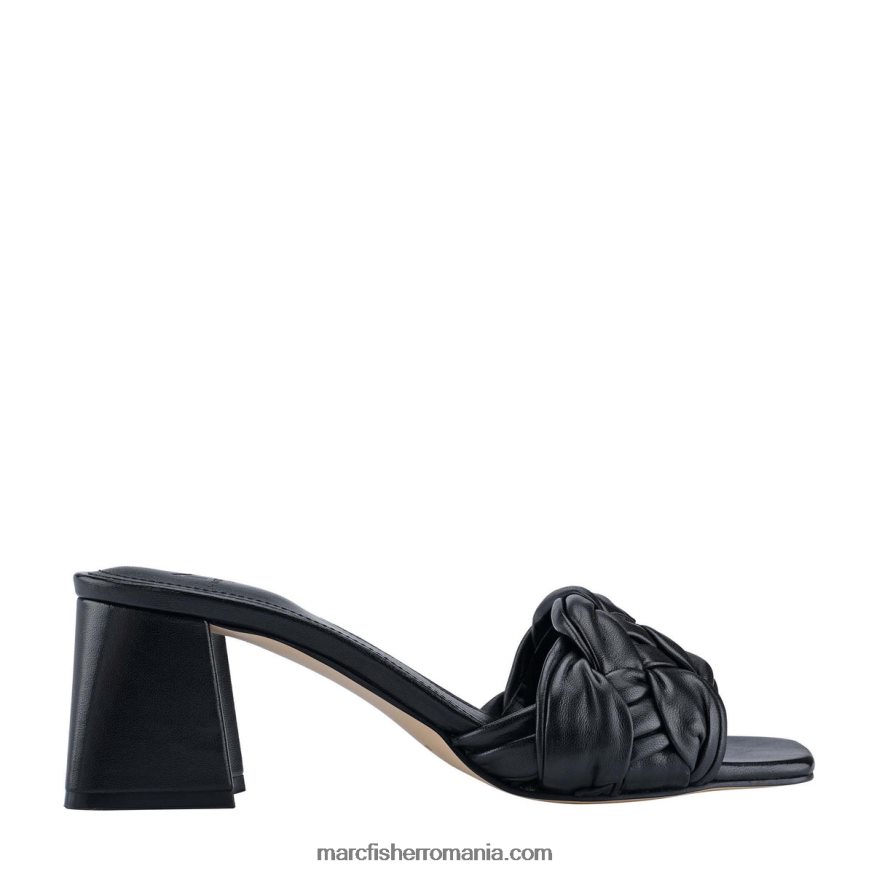 femei Marc Fisher sandale cu toc bloc cerita 4P26XF527 piele neagra